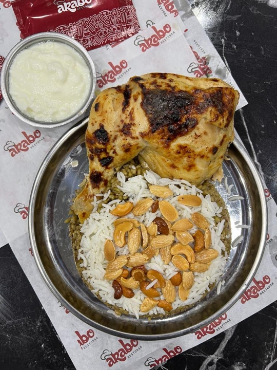 Rice and freekeh chicken