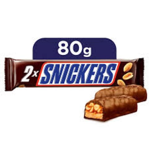 سنيكرز 80 غرام قطعتين 