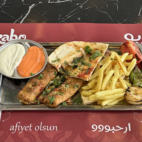 Chicken kebab meal