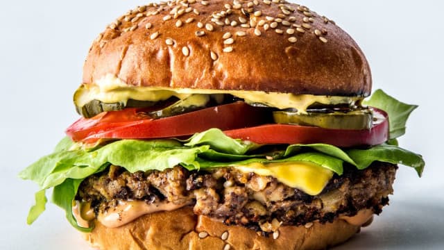 Veggie burger menu