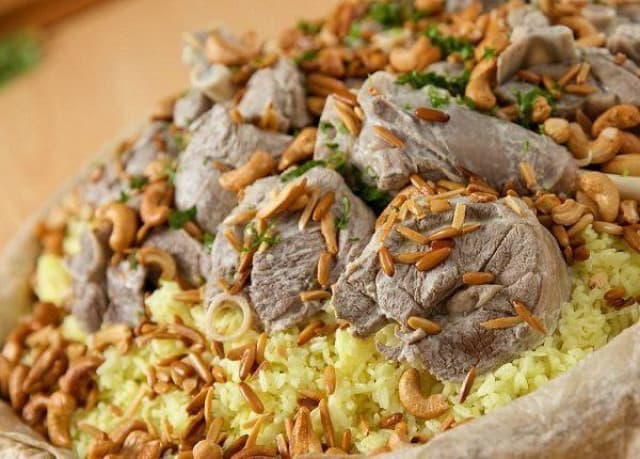 Oriental meat dish Mansaf